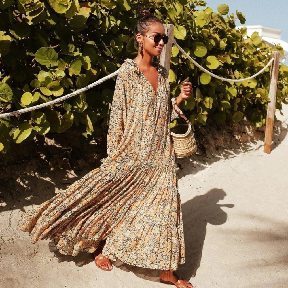 Floral Print Maxi Dress